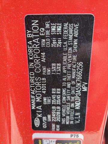 KNDJP3A51K7666256 - 2019 KIA SOUL + RED photo 13