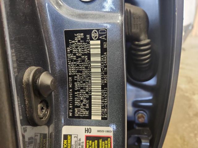 2T1BURHE2JC013437 - 2018 TOYOTA COROLLA L Graphite photo 13