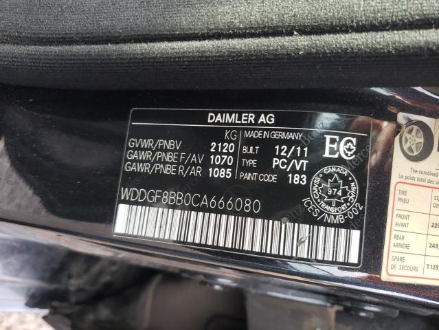 WDDGF8BB0CA666080 - 2012 MERCEDES-BENZ C 300 4MATIC BLACK photo 12
