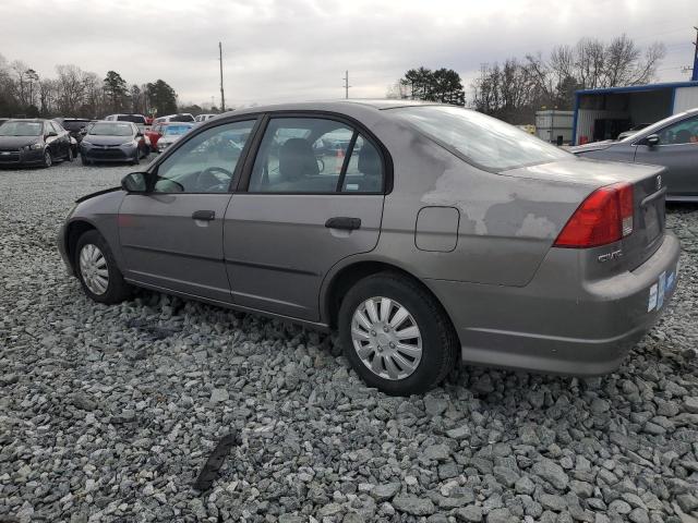 1HGES16355L017939 - 2005 HONDA CIVIC DX VP Մոխրագույն լուսանկար 2
