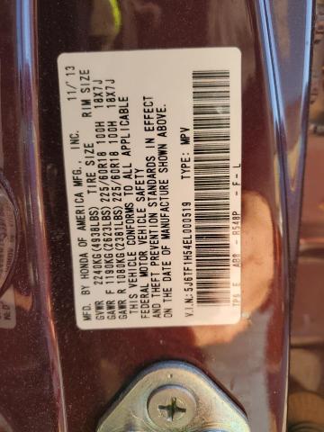 5J6TF1H54EL000519 - 2014 HONDA CROSSTOUR EXL იასამნისფერი ფოტო 12