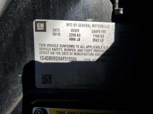 1G4GB5EG8AF313304 - 2010 BUICK LACROSSE CX გრაფიტი ფოტო 12