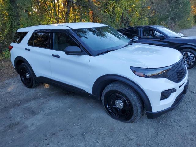 1FM5K8AB2MGA52723 - 2021 FORD EXPLORER POLICE INTERCEPTOR WHITE photo 4