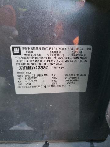 3GYFNBEYXAS536660 - 2010 CADILLAC SRX PERFORMANCE COLLECTION შავი ფოტო 13