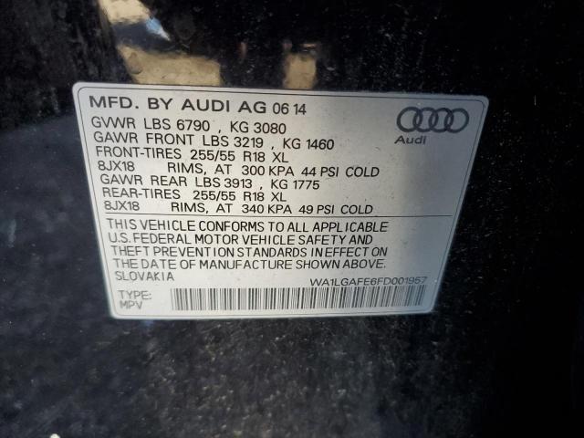 WA1LGAFE6FD001957 - 2015 AUDI Q7 PREMIUM PLUS Schwarz Foto 13