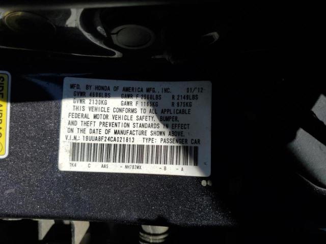 19UUA8F24CA021813 - 2012 ACURA TL GRAY photo 12