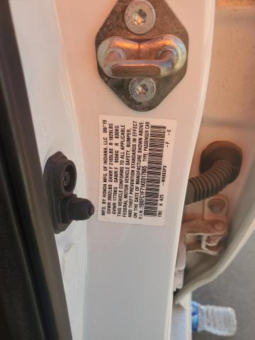 19XFC1F71KE017685 - 2019 HONDA CIVIC EXL 白色 照片 12