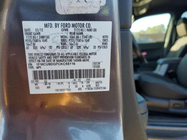 1FMCU9DG7CKC55116 - 2012 FORD ESCAPE XLT Boz foto 13