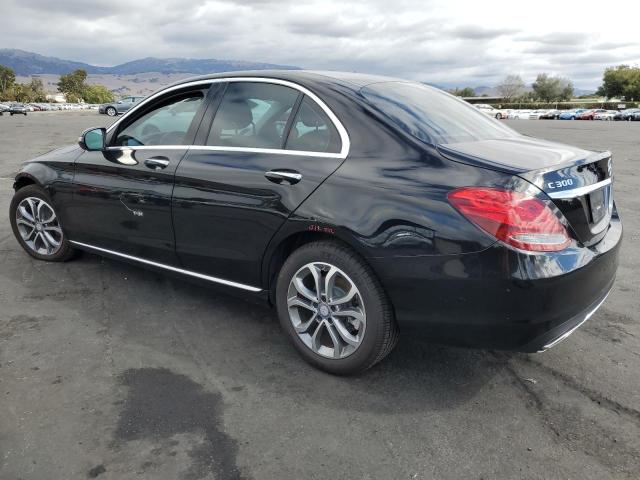 55SWF4KB9HU188866 - 2017 MERCEDES-BENZ C 300 4MATIC BLACK photo 2