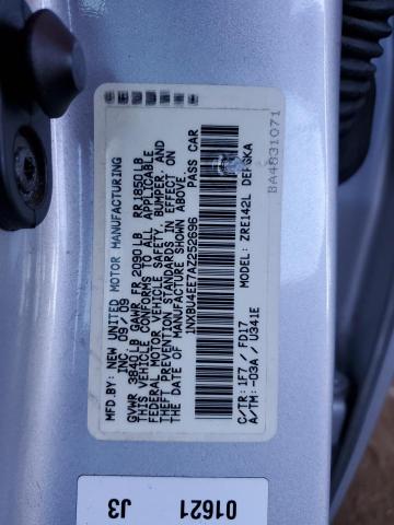 1NXBU4EE7AZ252696 - 2010 TOYOTA COROLLA BASE SILVER photo 12