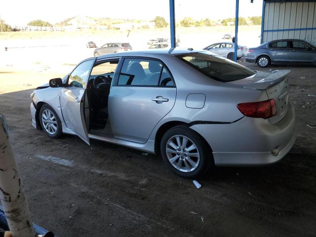 1NXBU4EE7AZ252696 - 2010 TOYOTA COROLLA BASE SILVER photo 2