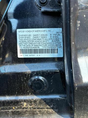 19UDE2F30JA006796 - 2018 ACURA ILX BASE WATCH PLUS BLACK photo 10