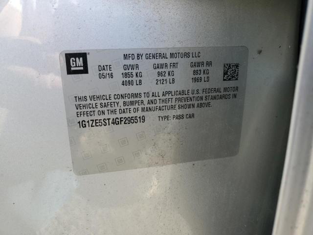 1G1ZE5ST4GF295519 - 2016 CHEVROLET MALIBU LT SILVER photo 13