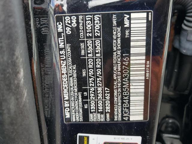 4JGFB4KB5MA307461 - 2021 MERCEDES-BENZ GLE 350 4MATIC BLACK photo 13