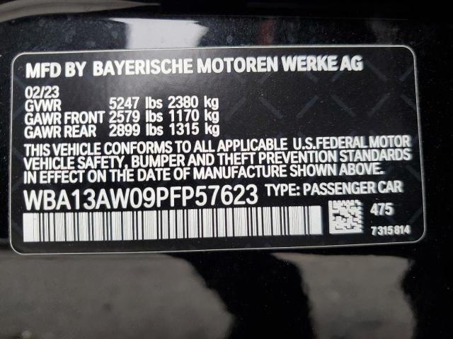 WBA13AW09PFP57623 - 2023 BMW M440XI GRAN COUPE BLACK photo 12