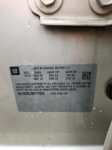 1G11C5SL7EF177626 - 2014 CHEVROLET MALIBU 1LT CREAM photo 12