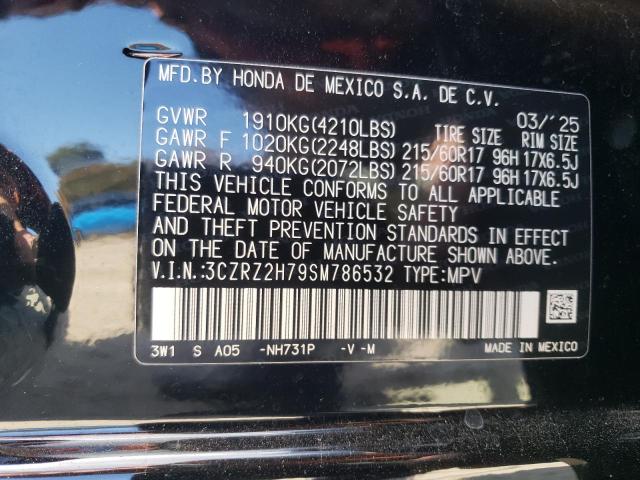 3CZRZ2H79SM786532 - 2025 HONDA HR-V EXL 黑色 照片 14