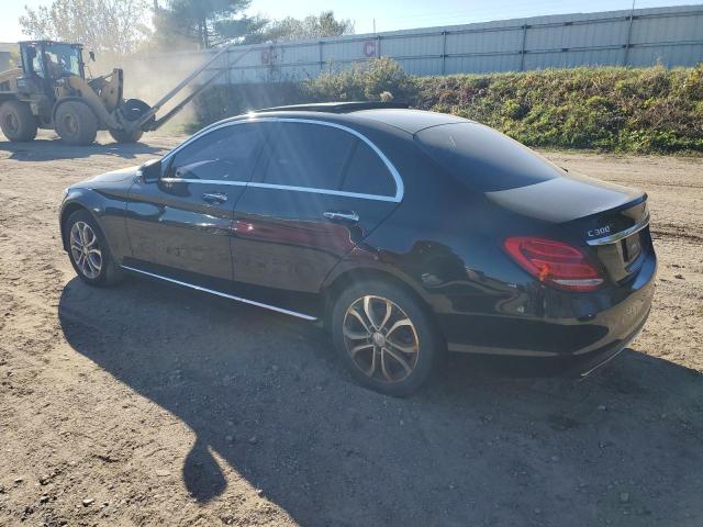 55SWF4KB7FU033908 - 2015 MERCEDES-BENZ C 300 4MATIC BLACK photo 2