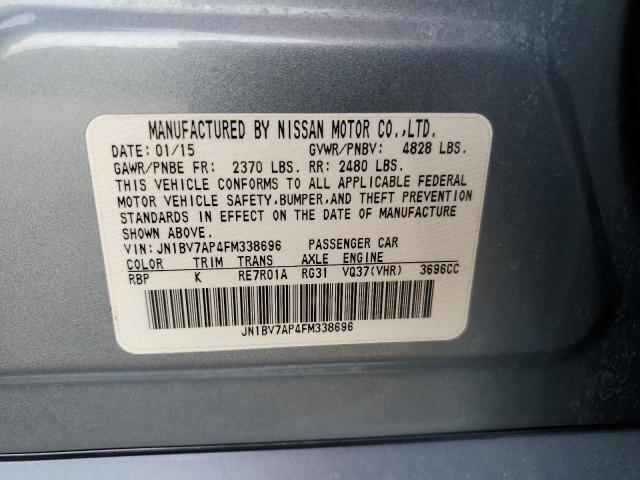 JN1BV7AP4FM338696 - 2015 INFINITI Q50 BASE 蓝色 照片 23