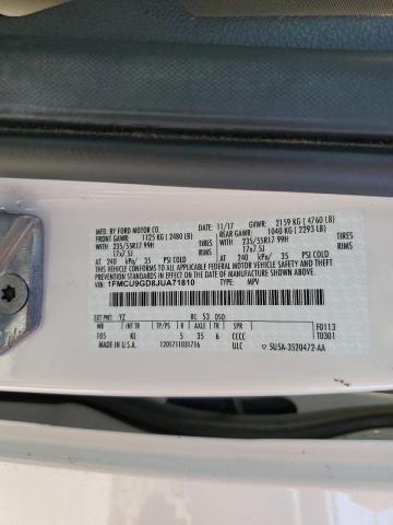 1FMCU9GD8JUA71810 - 2018 FORD ESCAPE SE Blanco foto 13