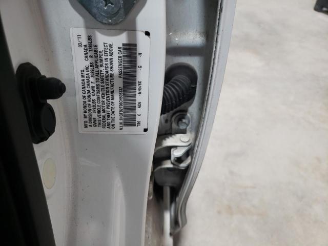 2HGFB2F96CH505337 - 2012 HONDA CIVIC EXL WHITE photo 12