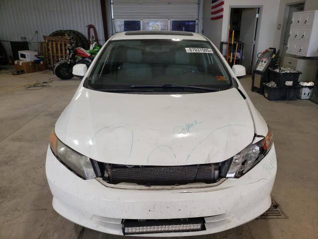 2HGFB2F96CH505337 - 2012 HONDA CIVIC EXL WHITE photo 5