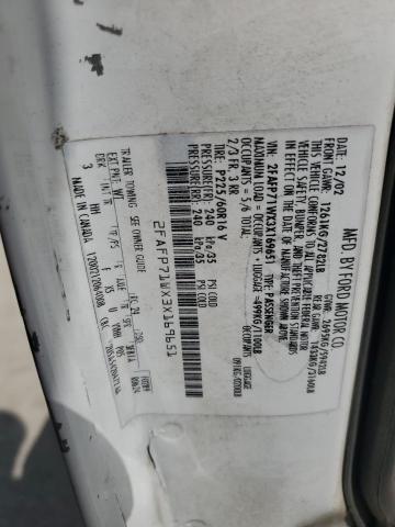 2FAFP71WX3X169651 - 2003 FORD CROWN VICT POLICE INTERCEPTOR WHITE photo 12