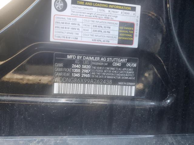WDDNG86X99A262438 - 2009 MERCEDES-BENZ S 550 4MATIC BLACK photo 12