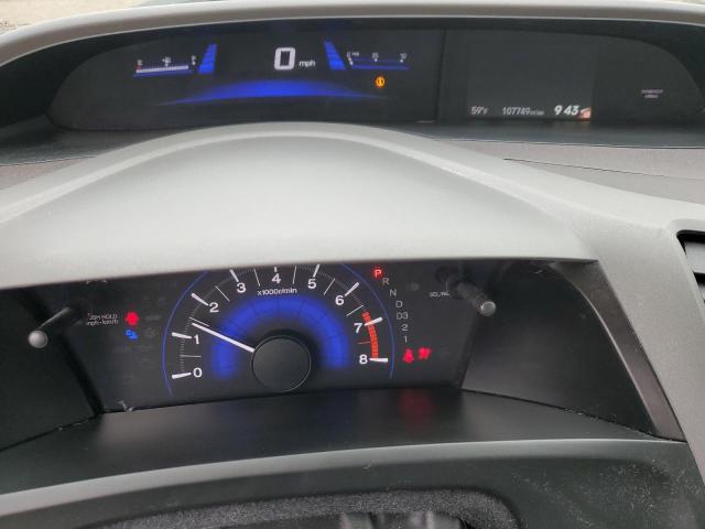 19XFB2F9XCE011816 - 2012 HONDA CIVIC EXL შავი ფოტო 9