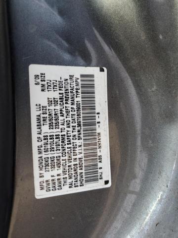 5FNRL38979B059001 - 2009 HONDA ODYSSEY TOURING Gümüş foto 13