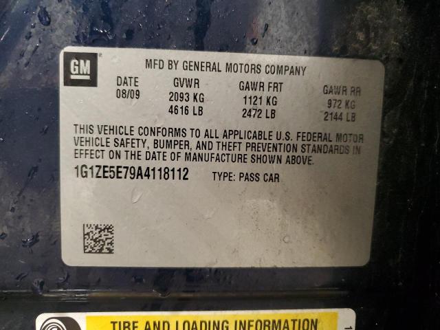 1G1ZE5E79A4118112 - 2010 CHEVROLET MALIBU LTZ ლურჯი ფოტო 12