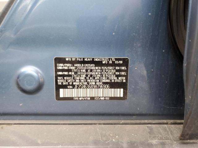 JF2SH63689H796906 - 2009 SUBARU FORESTER 2.5X PREMIUM BLUE photo 13