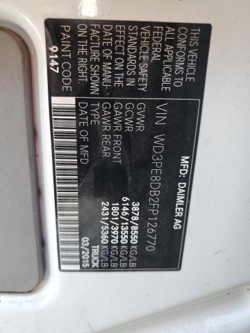 WD3PE8DB2FP126770 - 2015 MERCEDES-BENZ SPRINTER 2500 أبيض صورة 14