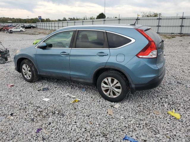 5J6RM4H71DL066804 - 2013 HONDA CR-V EXL TURQUOISE photo 2