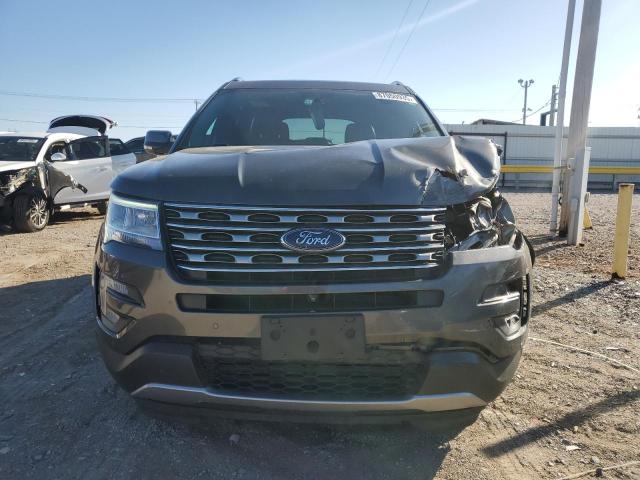1FM5K7F89HGC93322 - 2017 FORD EXPLORER LIMITED GRAY photo 5