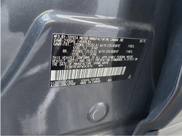 2T3BFREV6FW342816 - 2015 TOYOTA RAV4 LE BLACK photo 10