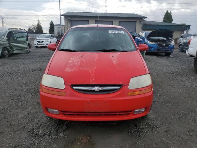 KL1TD66657B697347 - 2007 CHEVROLET AVEO BASE RED photo 5