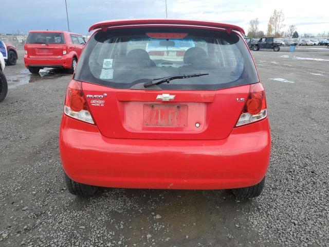 KL1TD66657B697347 - 2007 CHEVROLET AVEO BASE RED photo 6