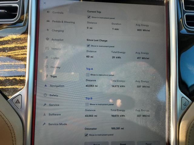 5YJSA1E10GF156032 - 2016 TESLA MODEL S WHITE photo 9