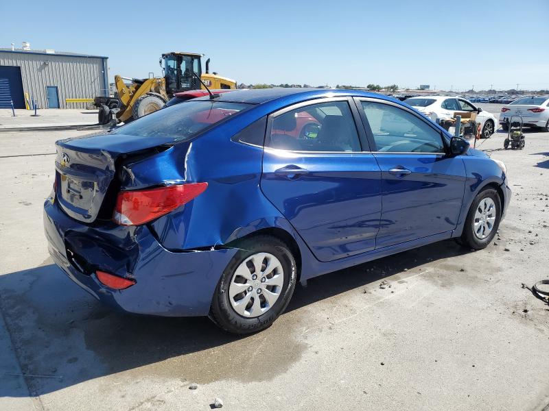 KMHCT4AE0GU028367 - 2016 HYUNDAI ACCENT SE BLUE photo 3