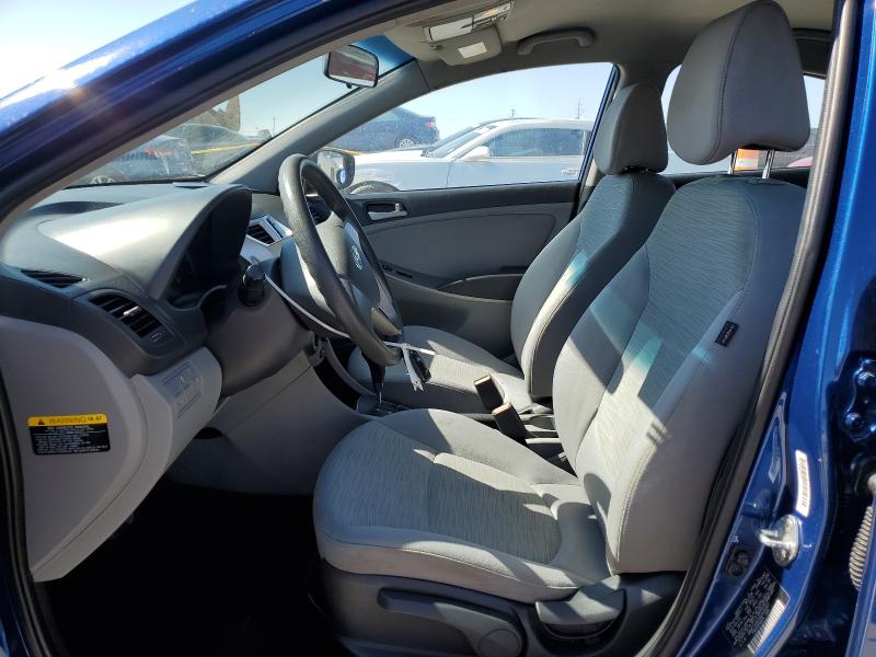KMHCT4AE0GU028367 - 2016 HYUNDAI ACCENT SE BLUE photo 7