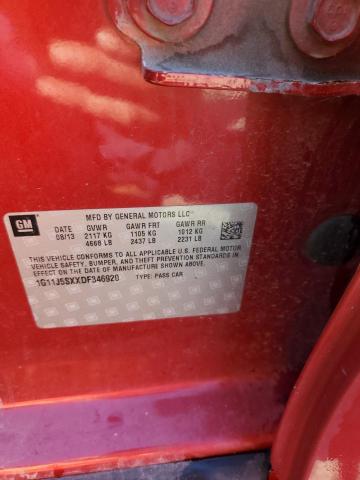 1G11J5SXXDF346920 - 2013 CHEVROLET MALIBU LTZ 红色 照片 12