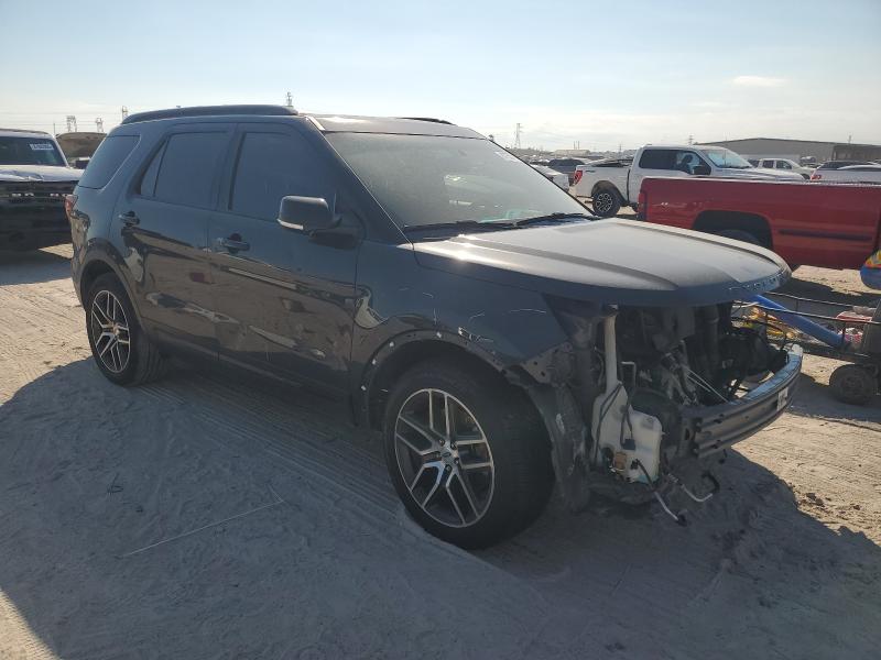 1FM5K8GTXHGA60039 - 2017 FORD EXPLORER SPORT BLUE photo 4