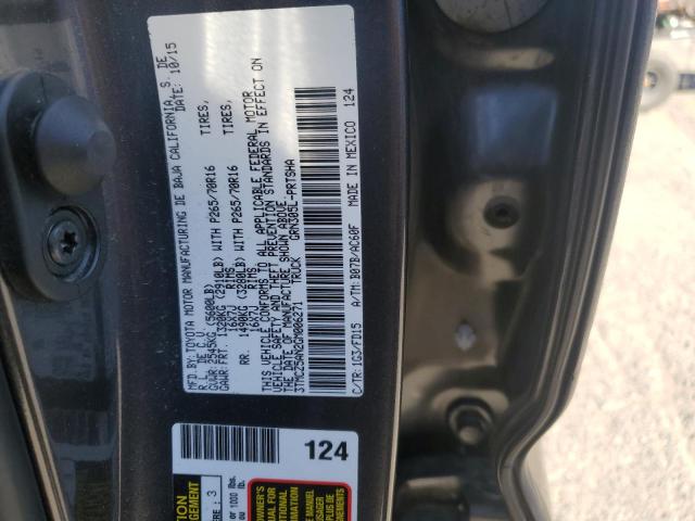 3TMCZ5AN2GM006271 - 2016 TOYOTA TACOMA DOUBLE CAB 石墨色 照片 13