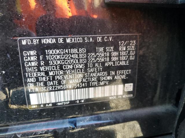 3CZRZ2H56RM754341 - 2024 HONDA HR-V SPORT BLACK photo 13