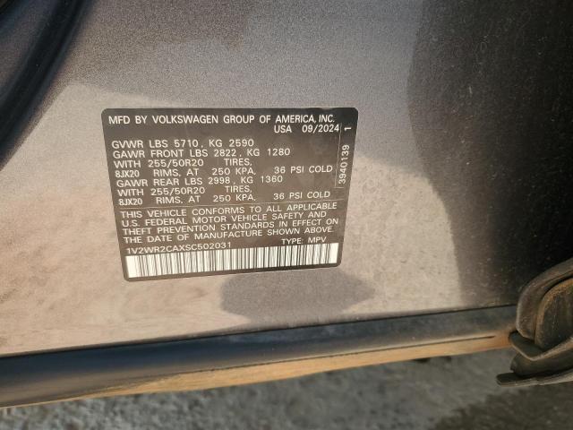1V2WR2CAXSC502031 - 2025 VOLKSWAGEN ATLAS SE Сұр фото 13