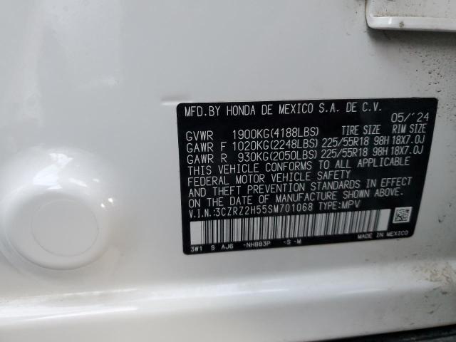 3CZRZ2H55SM701068 - 2025 HONDA HR-V SPORT WHITE photo 13