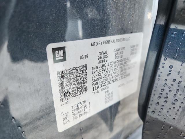 1GCGSDEN3K1351549 - 2019 CHEVROLET COLORADO Z71 GRAY photo 12