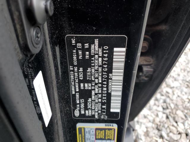 5XXGM4A70FG476410 - 2015 KIA OPTIMA LX შავი ფოტო 12