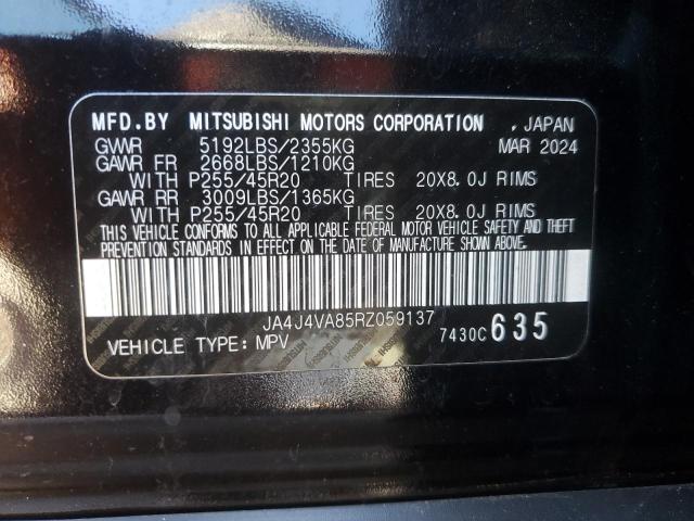 JA4J4VA85RZ059137 - 2024 MITSUBISHI OUTLANDER SE BLACK photo 13